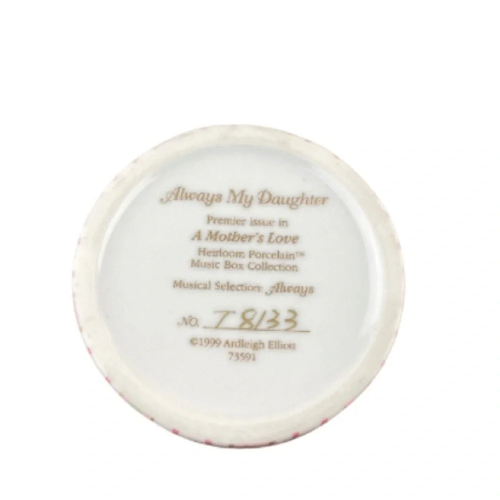 Vintage Heirloom Porcelain Jewelry Music Box, Trinket,A Mother’s Love Collection - Picture 5 of 5